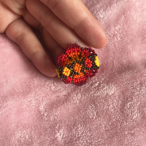 NEW Mexican Colorful Beaded Ring - Picture 4 of 5